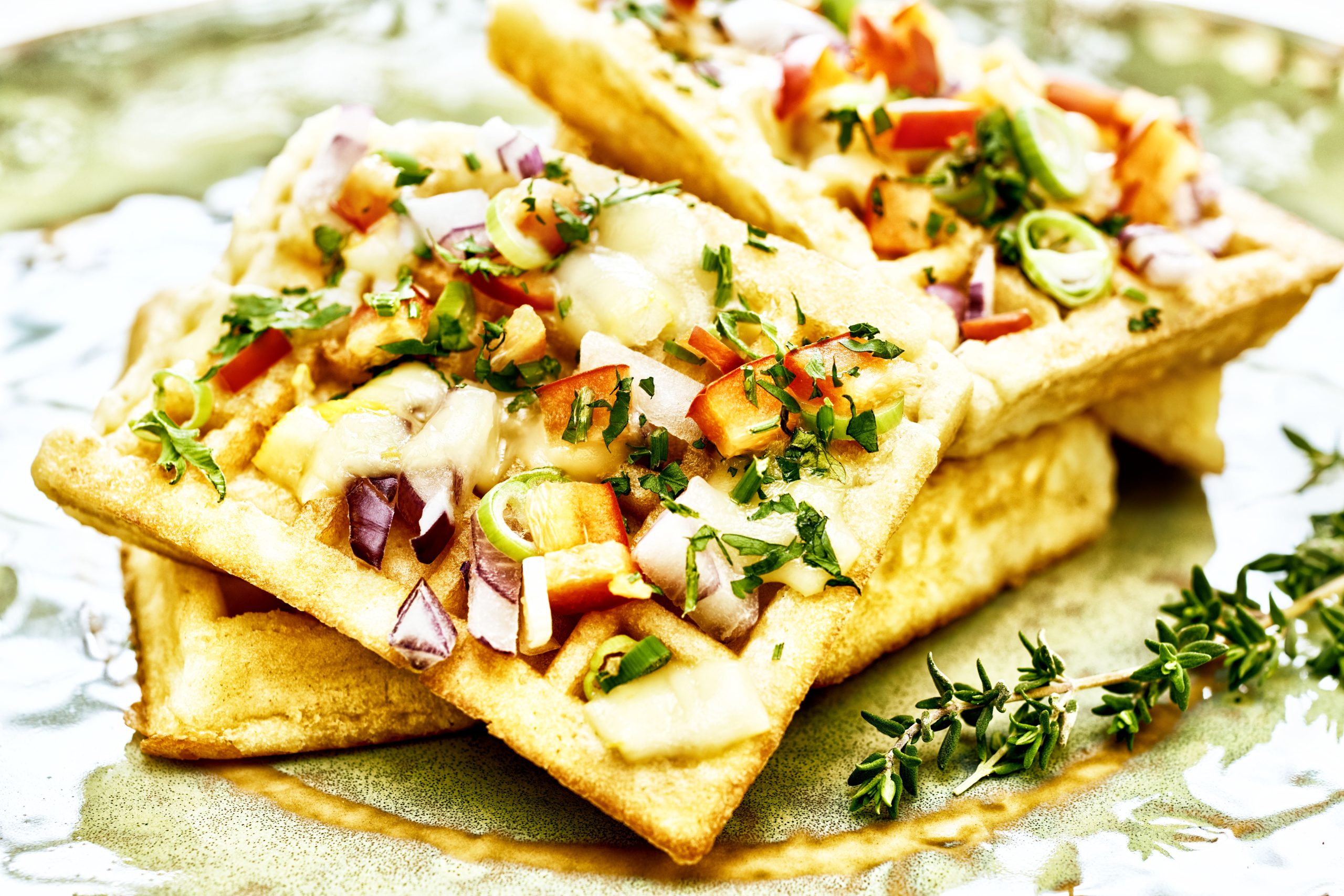 herzhafte Waffeln