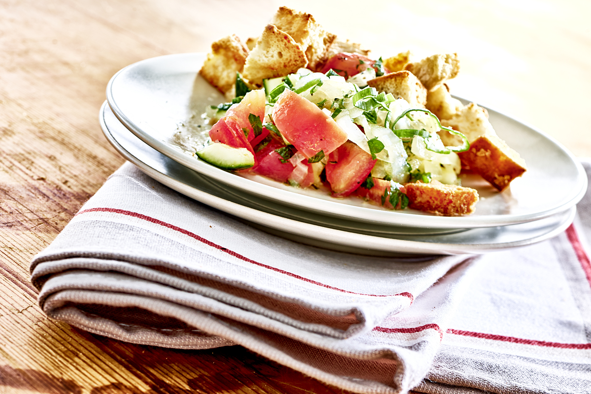 Panzanella: Italian tomato and bread salad