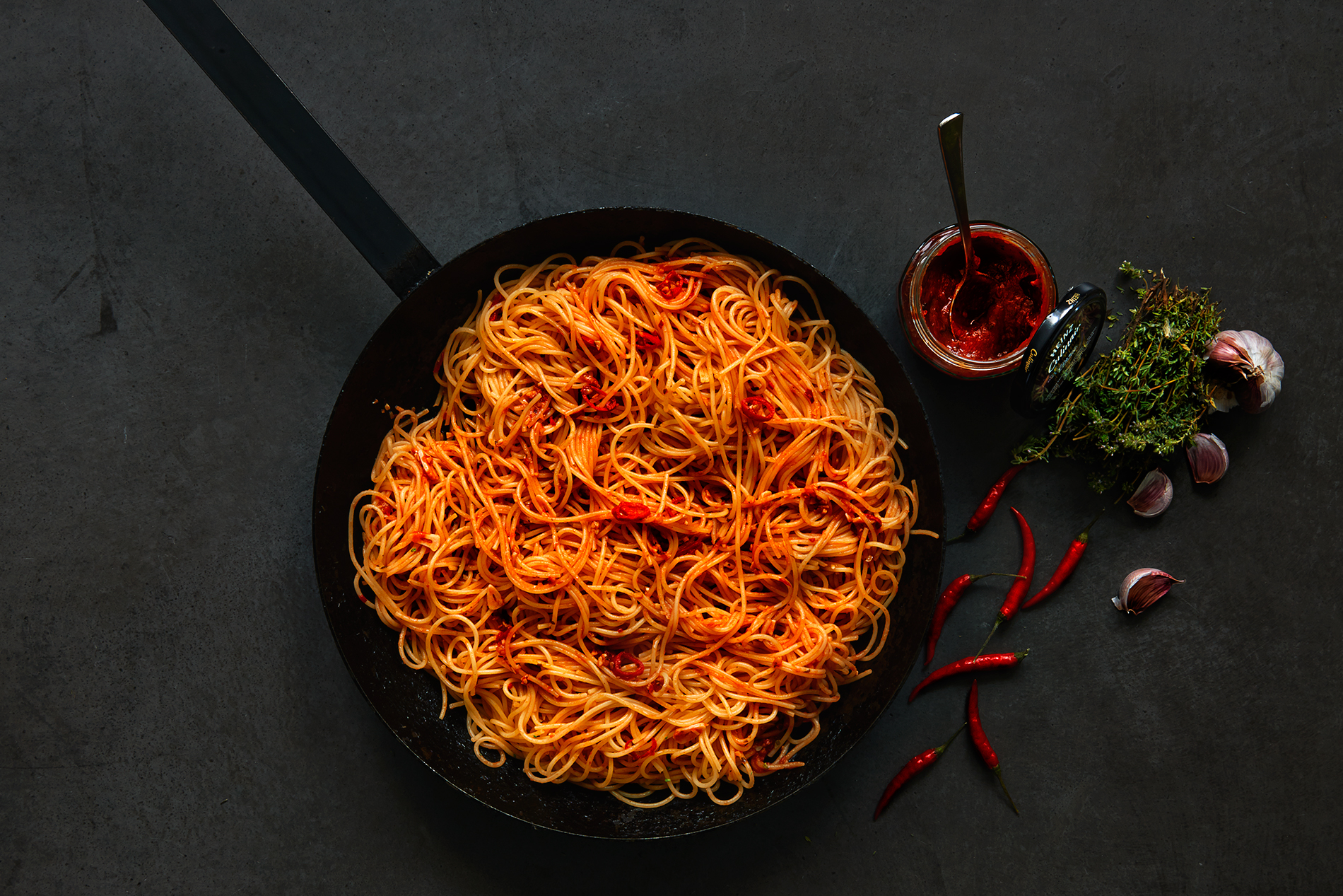 Red Hot Chili Garlic Spaghetti