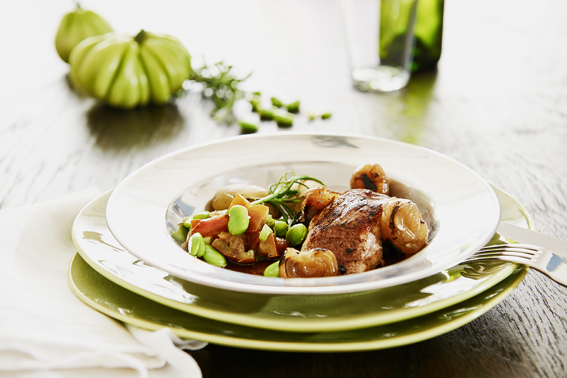 Schweinefilet mit Borretane-Zwiebeln